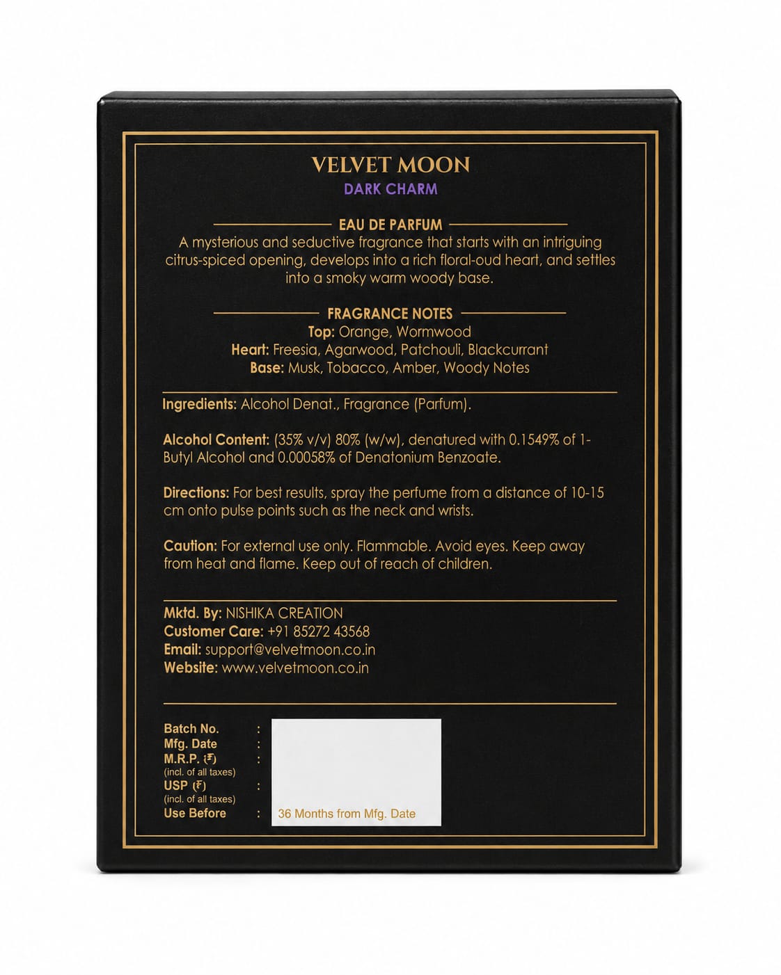 Velvet Moon Dark Charm Eau De Parfum